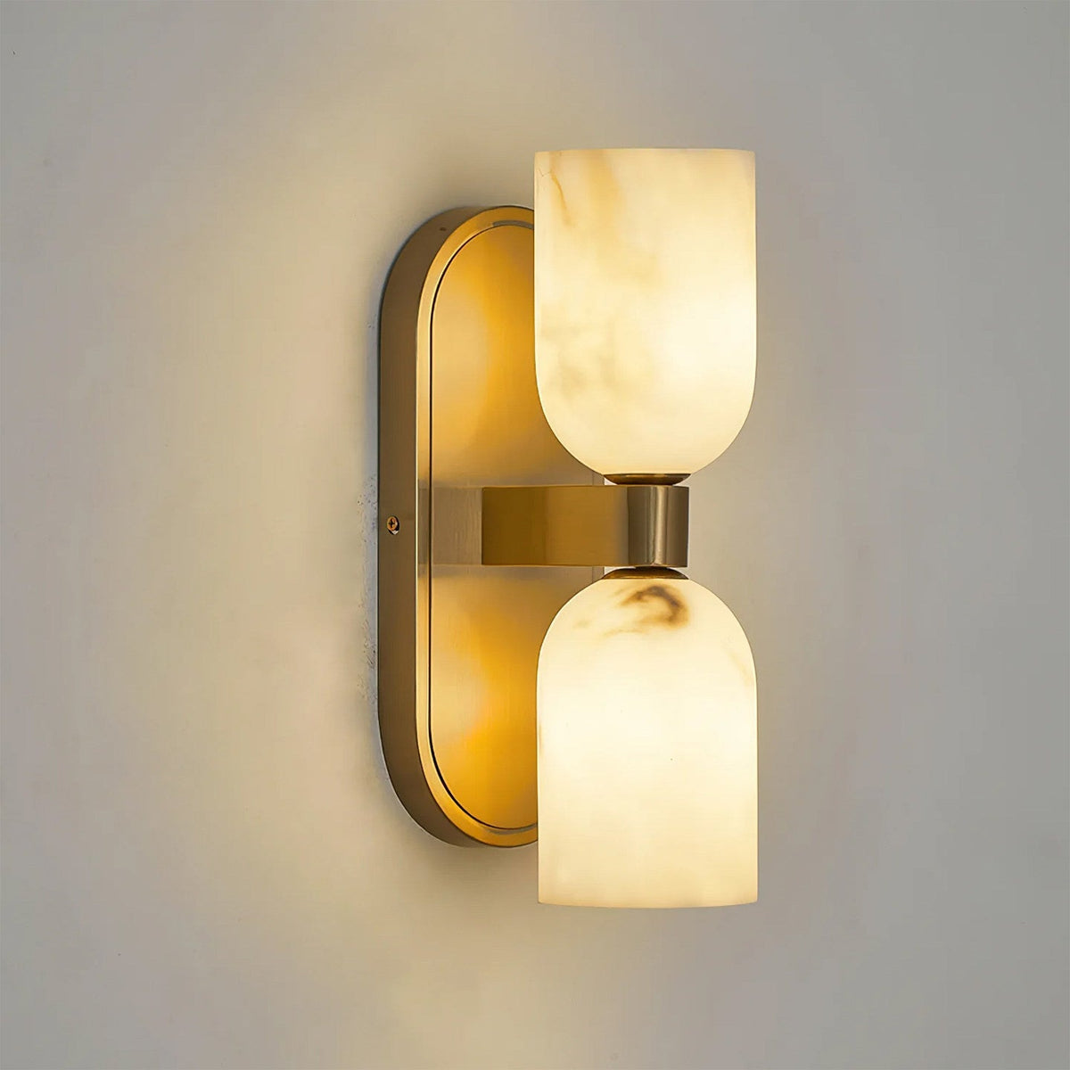 Albasten wandlamp met omhoog-omlaag licht