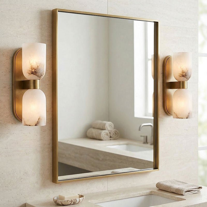 Albasten wandlamp met omhoog-omlaag licht