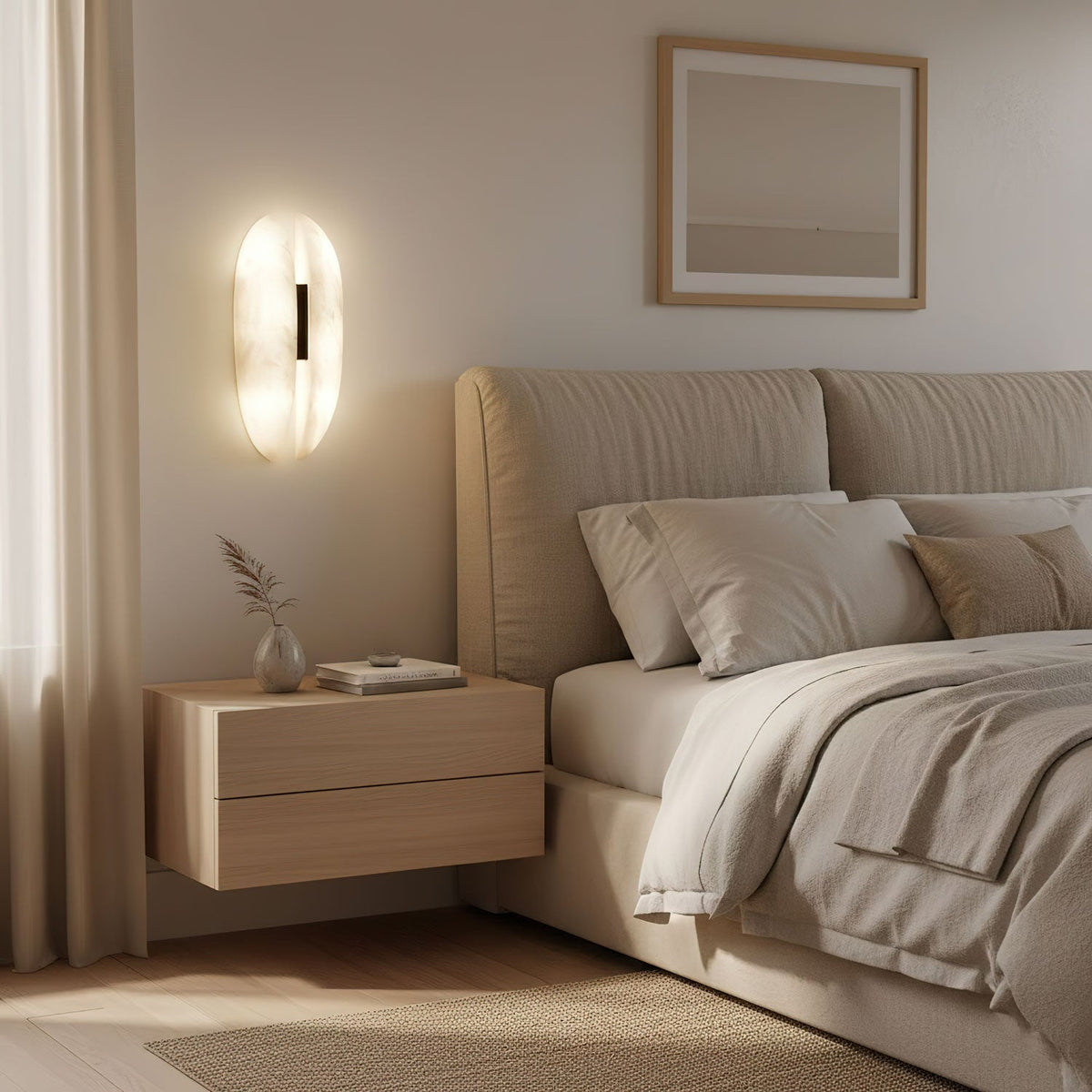 Albeora Albast Veil wandlamp