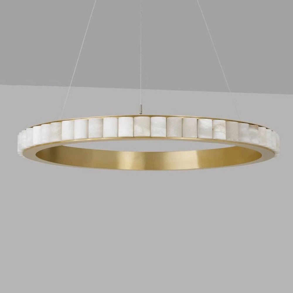 Aurelia dubbele ring albasten kroonluchter