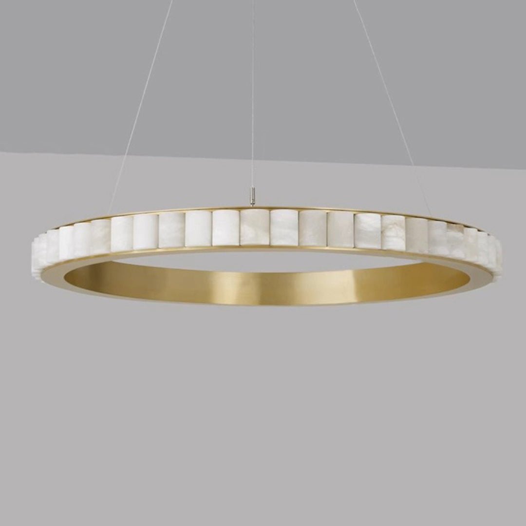 Aurelia dubbele ring albasten kroonluchter