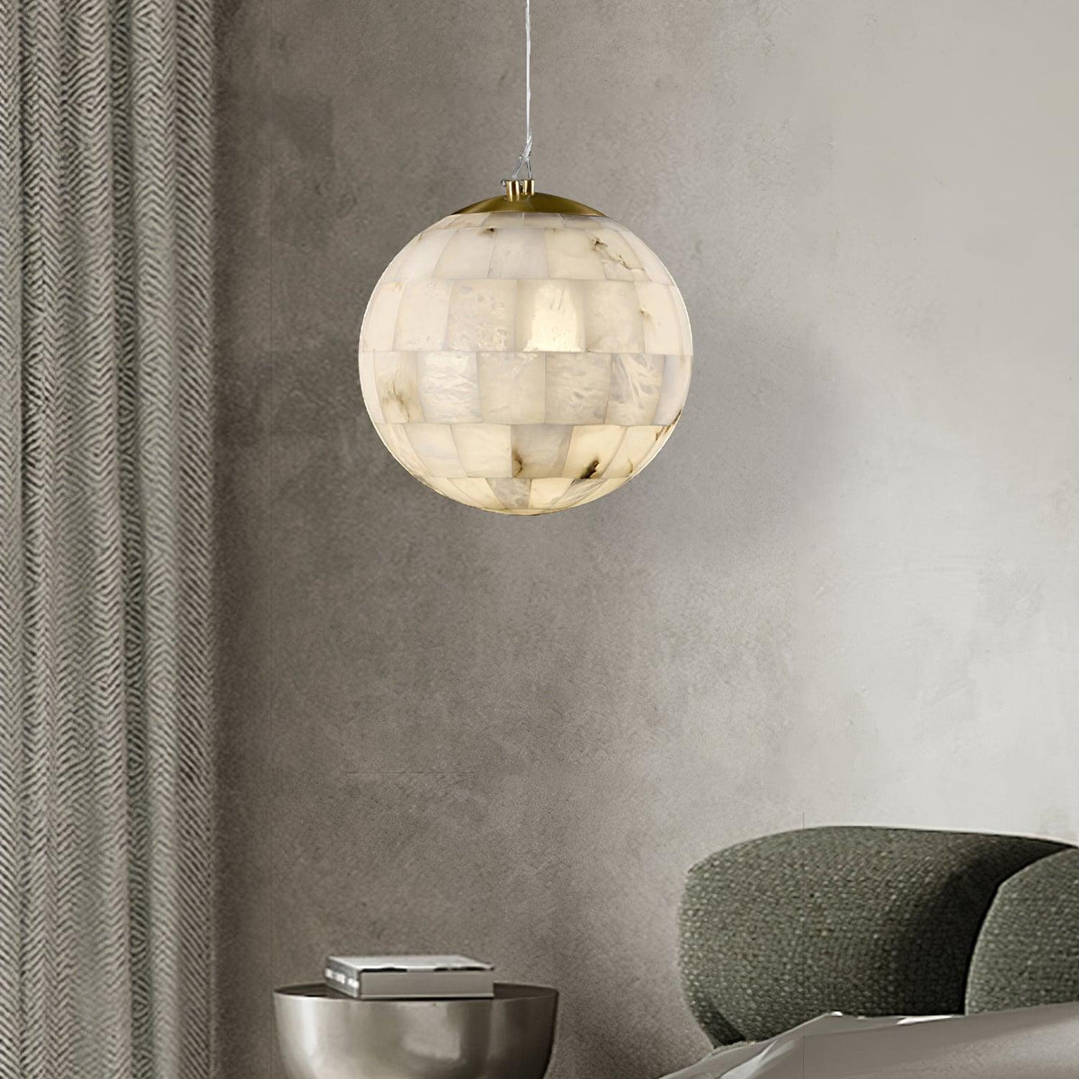 Amo albasten hanglamp bolvormig