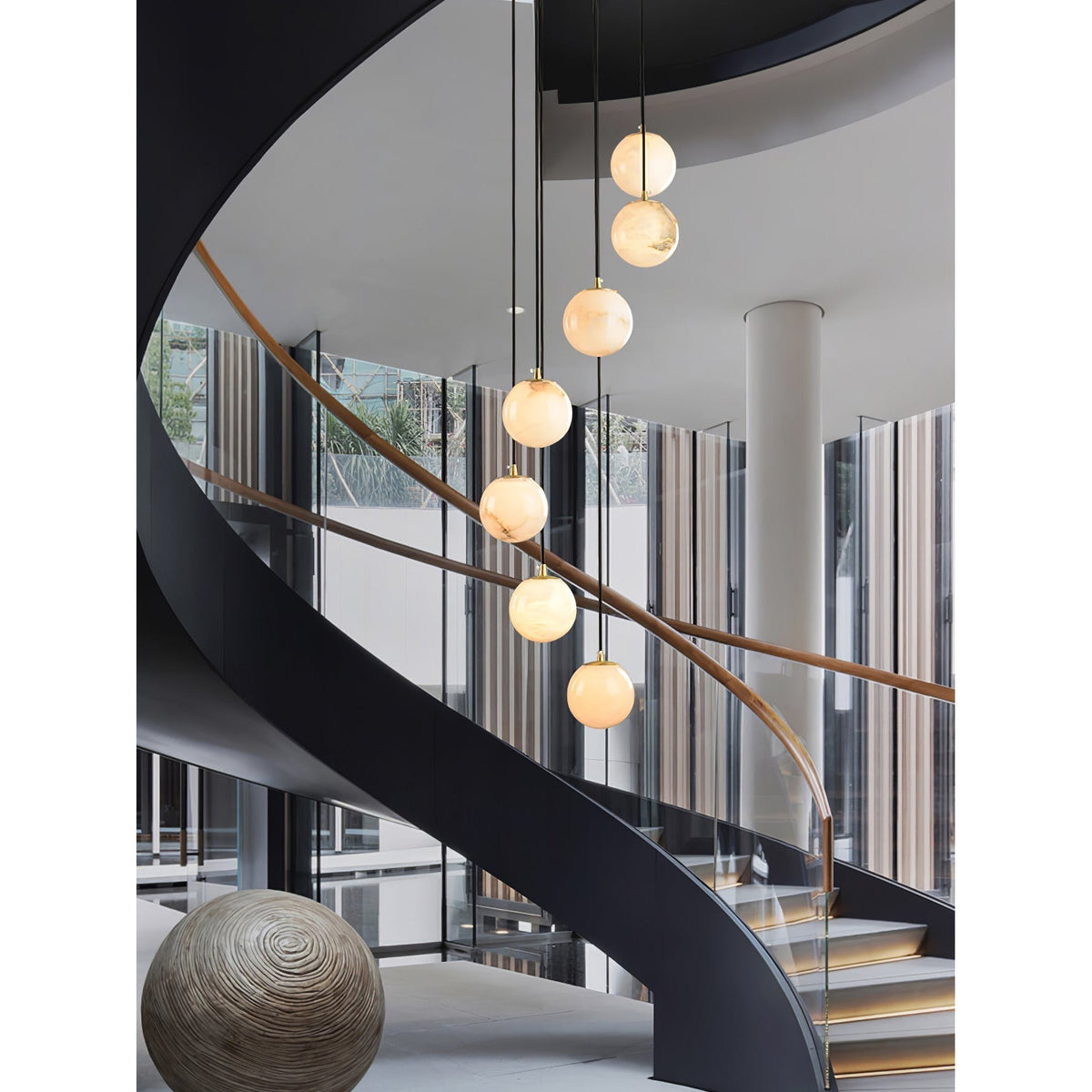 Taren albasten kroonluchter bollen cluster