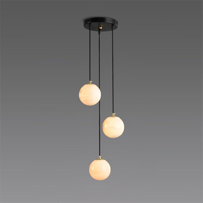 Taren albasten kroonluchter bollen cluster