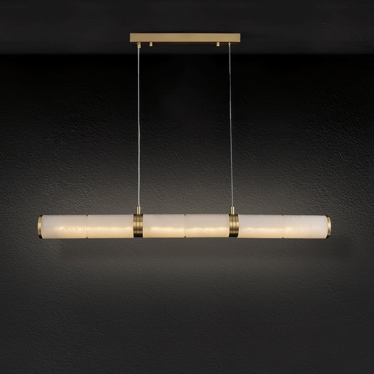 Gevrel minimalistisch hanglamp van albast
