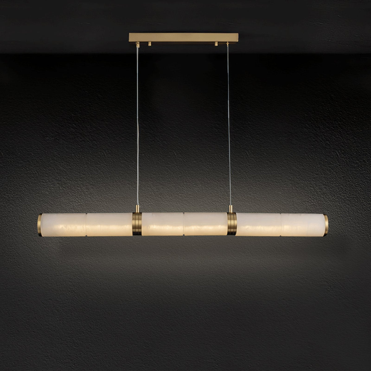 Gevrel minimalistisch hanglamp van albast