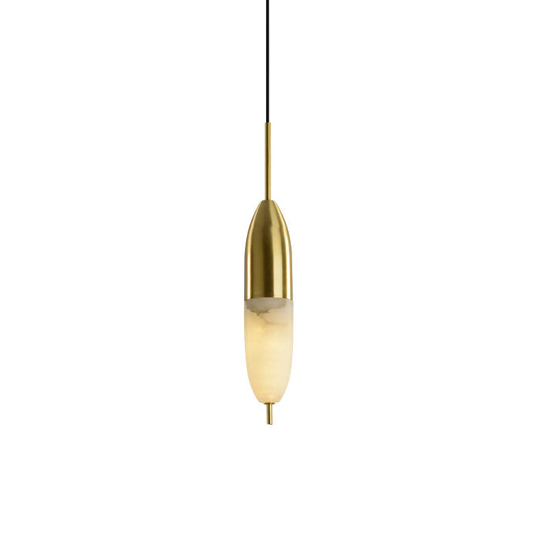 Himinuvye albast minimalistisch Bolus messing hanglamp