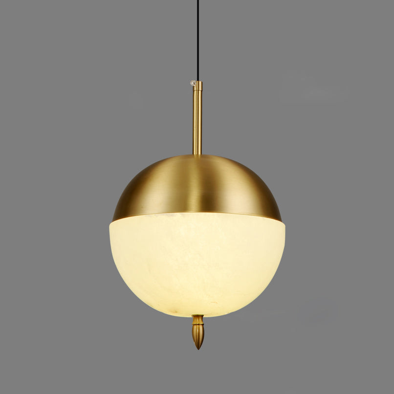 Himinuvye albast minimalistisch Bolus messing hanglamp