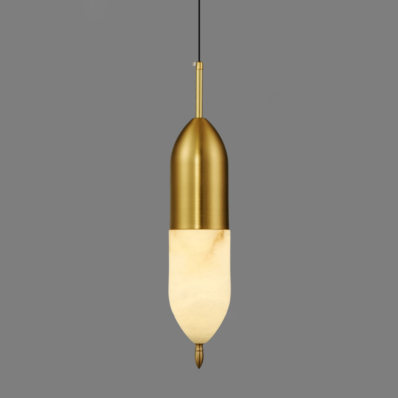 Himinuvye albast minimalistisch Bolus messing hanglamp