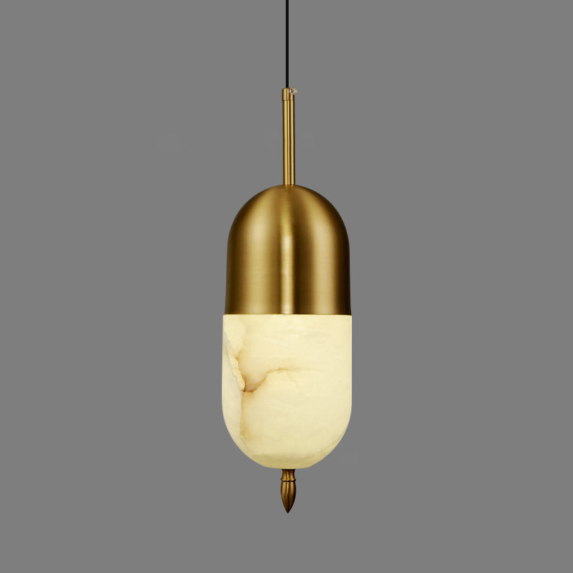 Himinuvye albast minimalistisch Bolus messing hanglamp