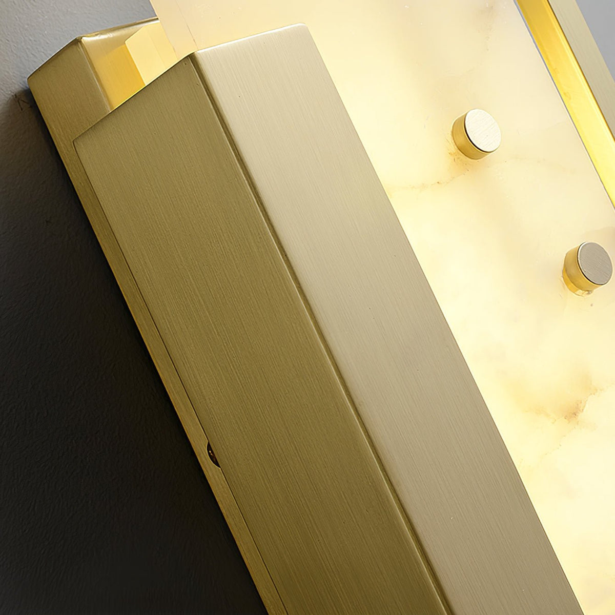 Albinelle albasten wandlamp met goudkleurig frame