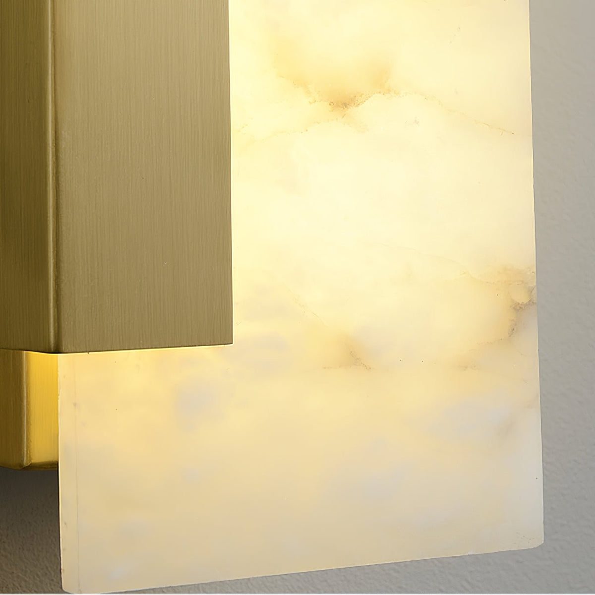 Albinelle albasten wandlamp met goudkleurig frame