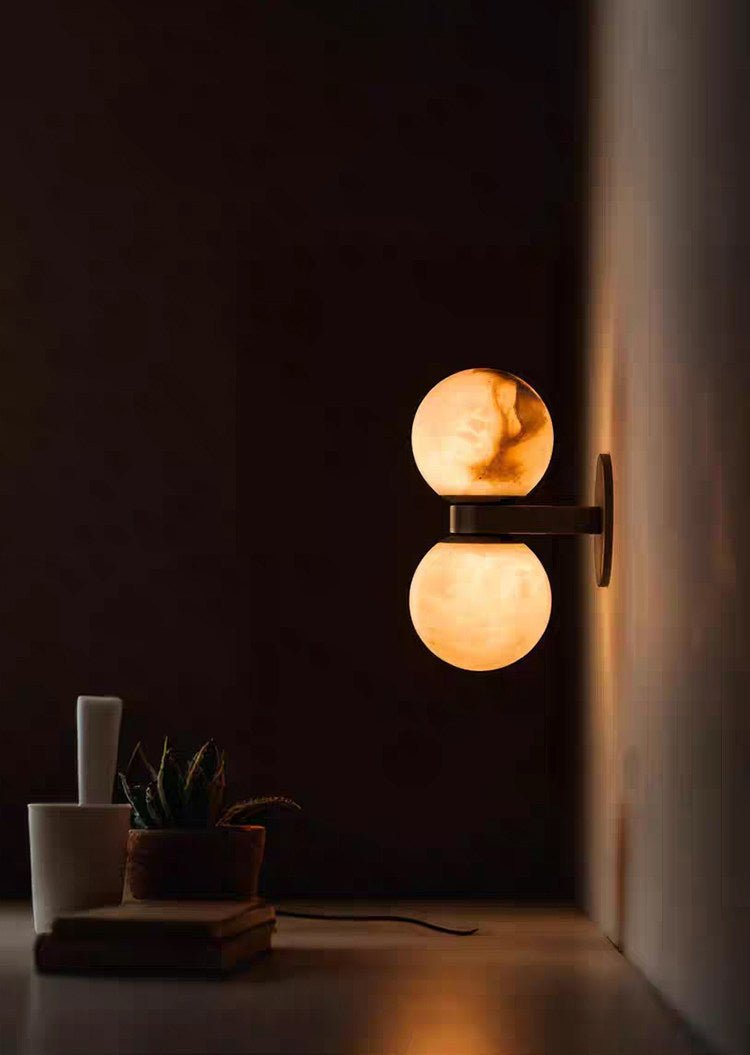 Lumenor albast Celestia Orb wandlamp
