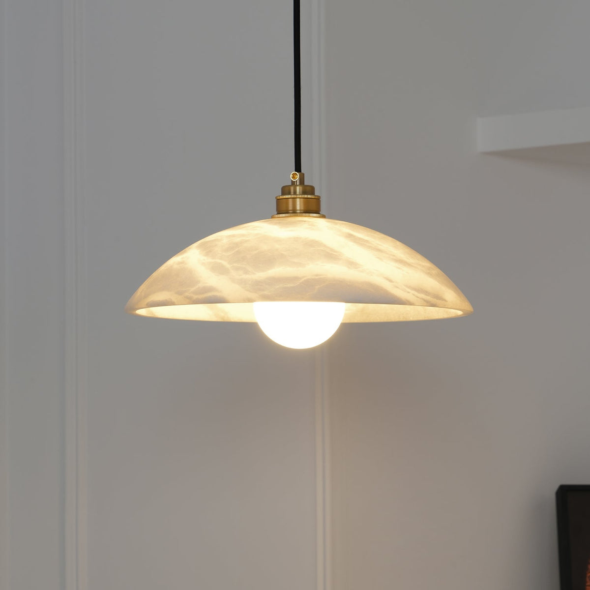 Warenol Minimalistische hanglamp van albast