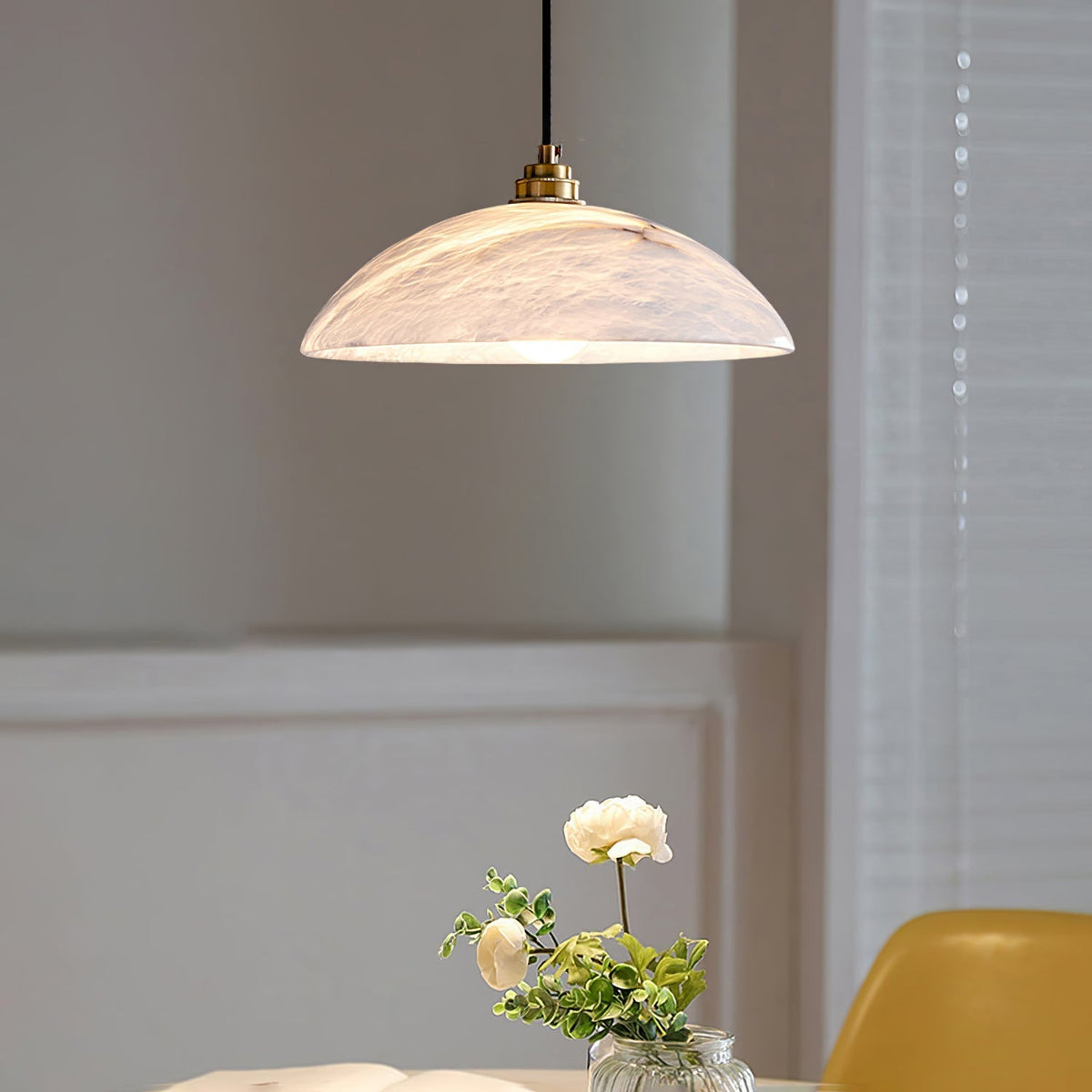 Warenol Minimalistische hanglamp van albast
