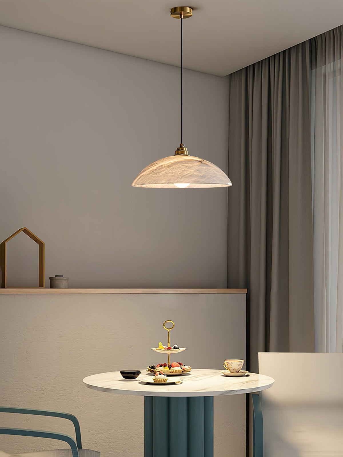 Warenol Minimalistische hanglamp van albast