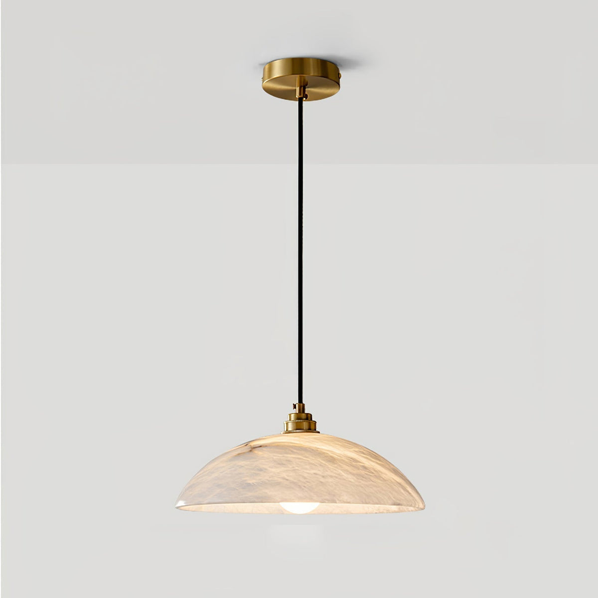 Warenol Minimalistische hanglamp van albast