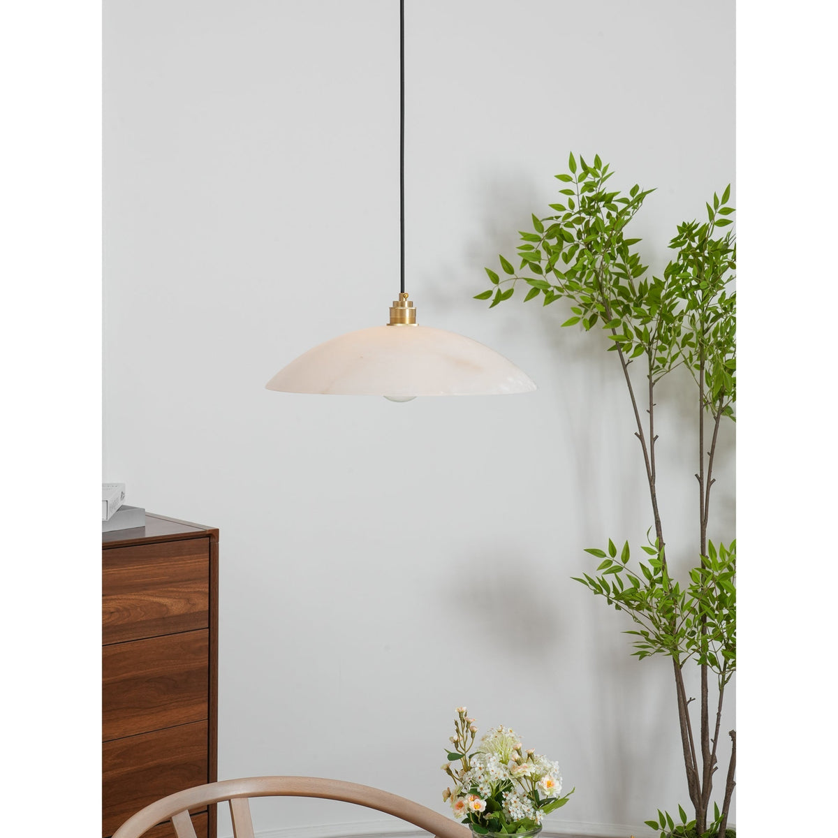 Ljomuvyd Individual Creativity koepelvormige albasten hanglamp