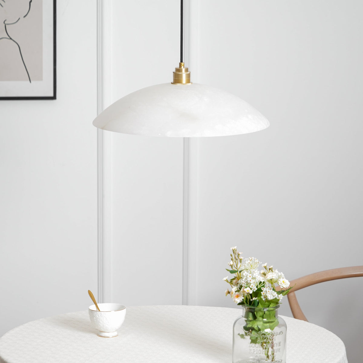 Ljomuvyd Individual Creativity koepelvormige albasten hanglamp