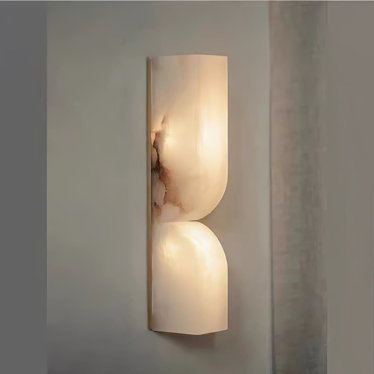 Niveelle Albast Rechthoekige wandlamp