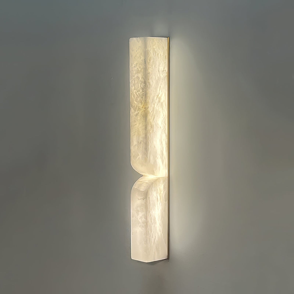 Lena Albast rechthoekige wandlamp met stekker