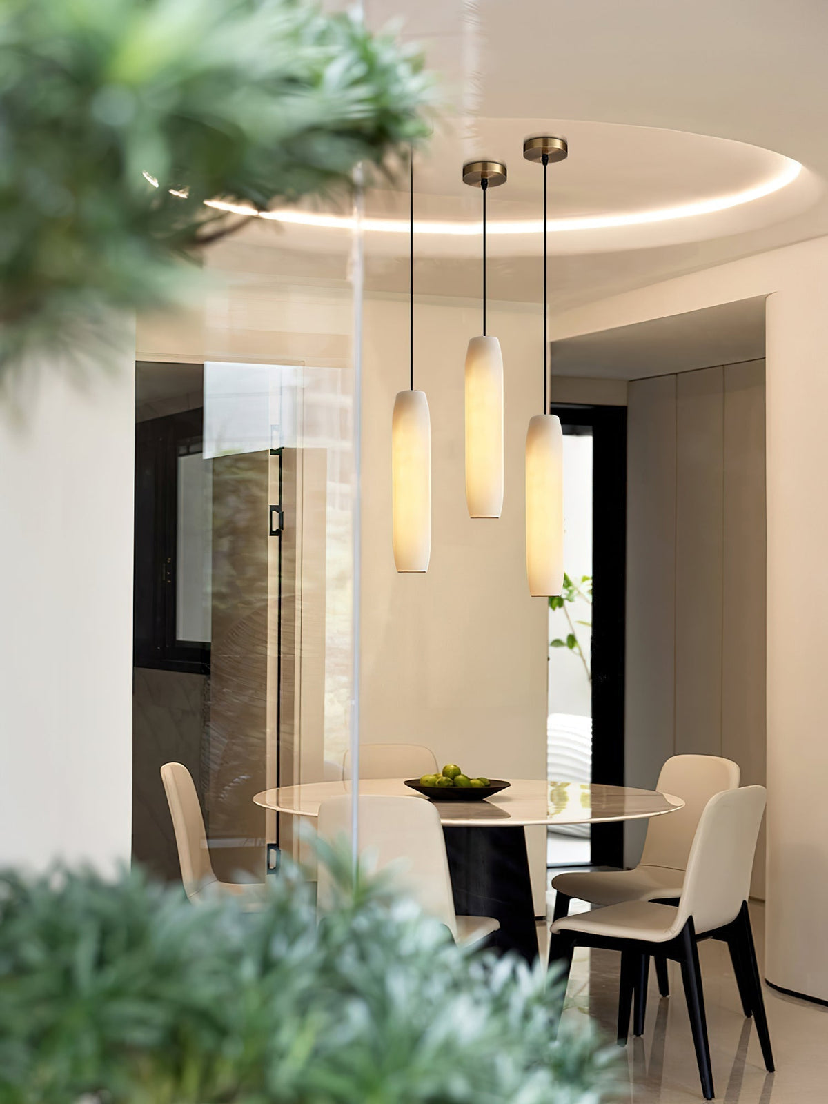 Orven Flute Moderne Minimalistische hanglamp van Albast