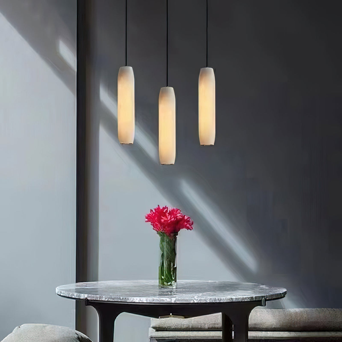 Orven Flute Moderne Minimalistische hanglamp van Albast