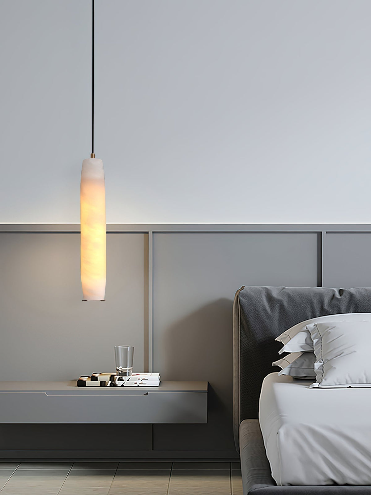 Orven Flute Moderne Minimalistische hanglamp van Albast
