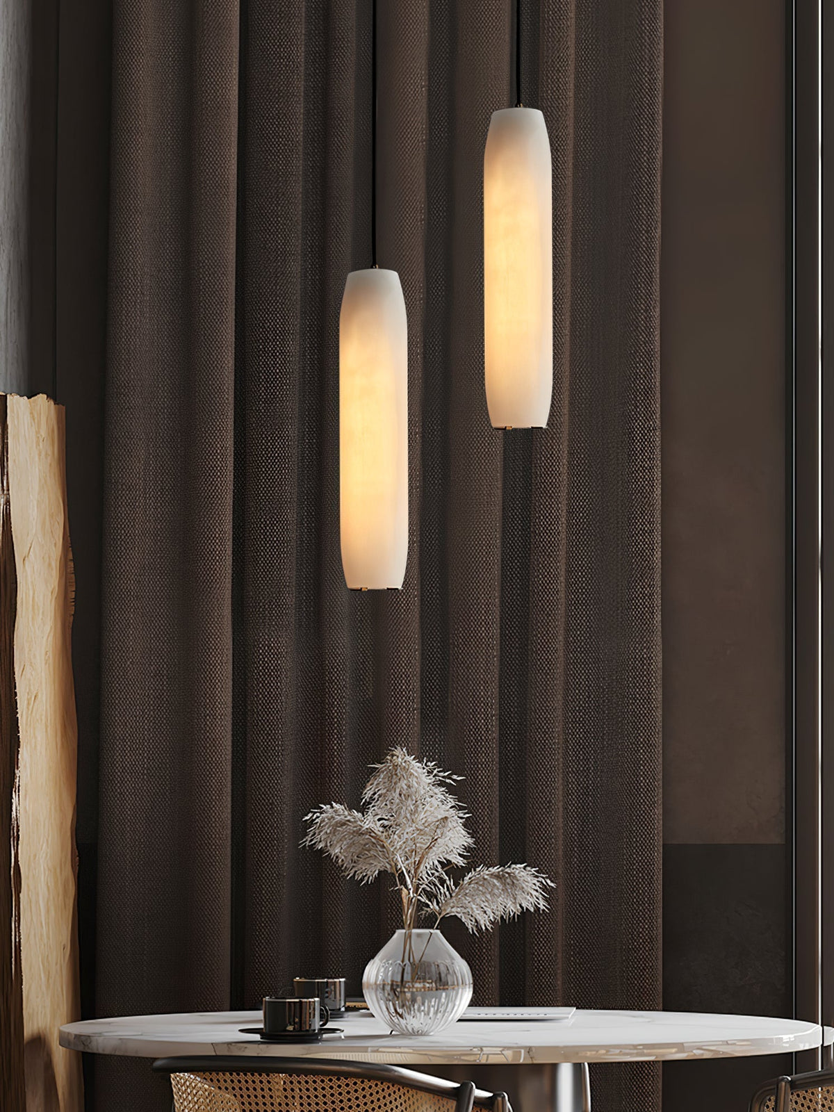 Orven Flute Moderne Minimalistische hanglamp van Albast