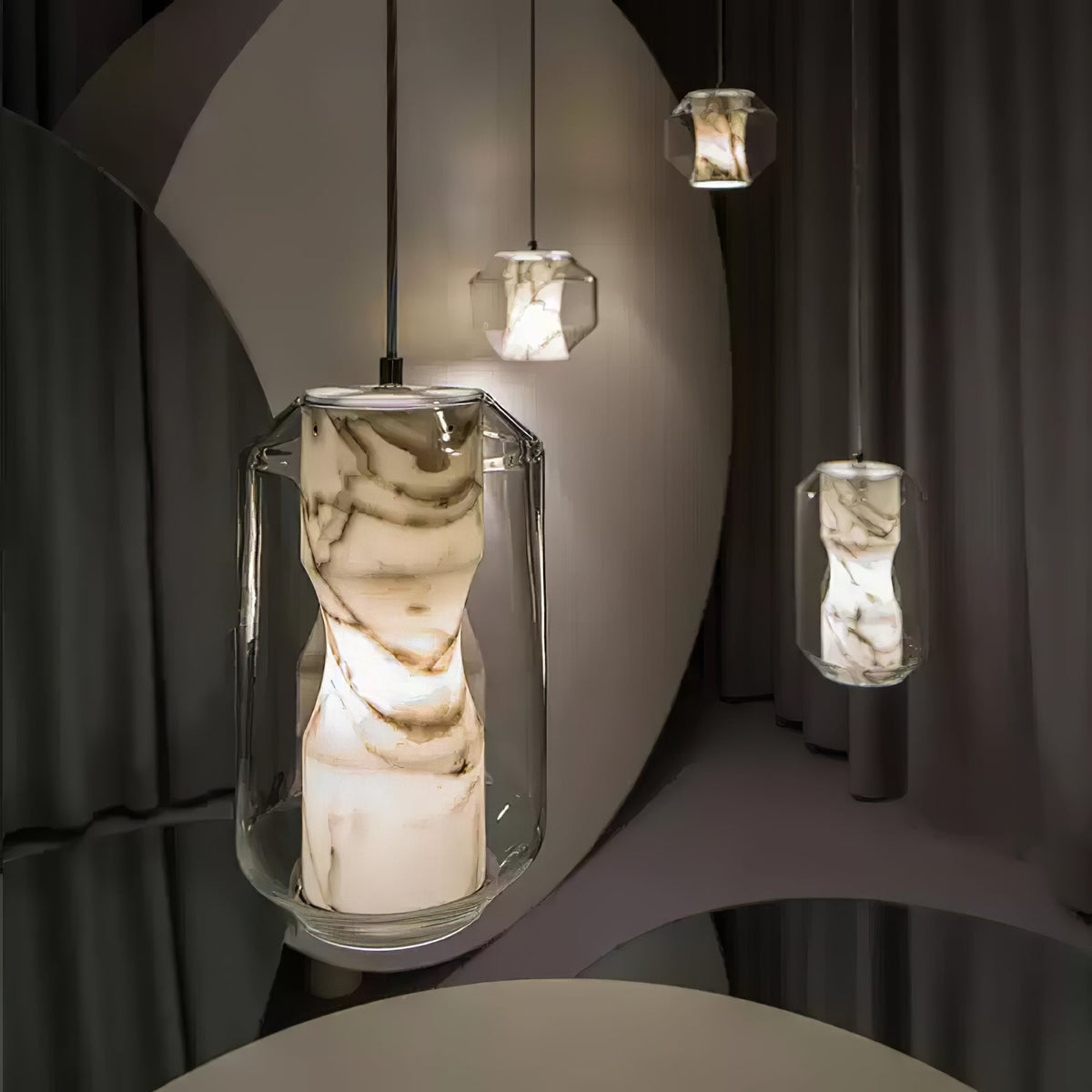 Aveneriella hanglamp albast