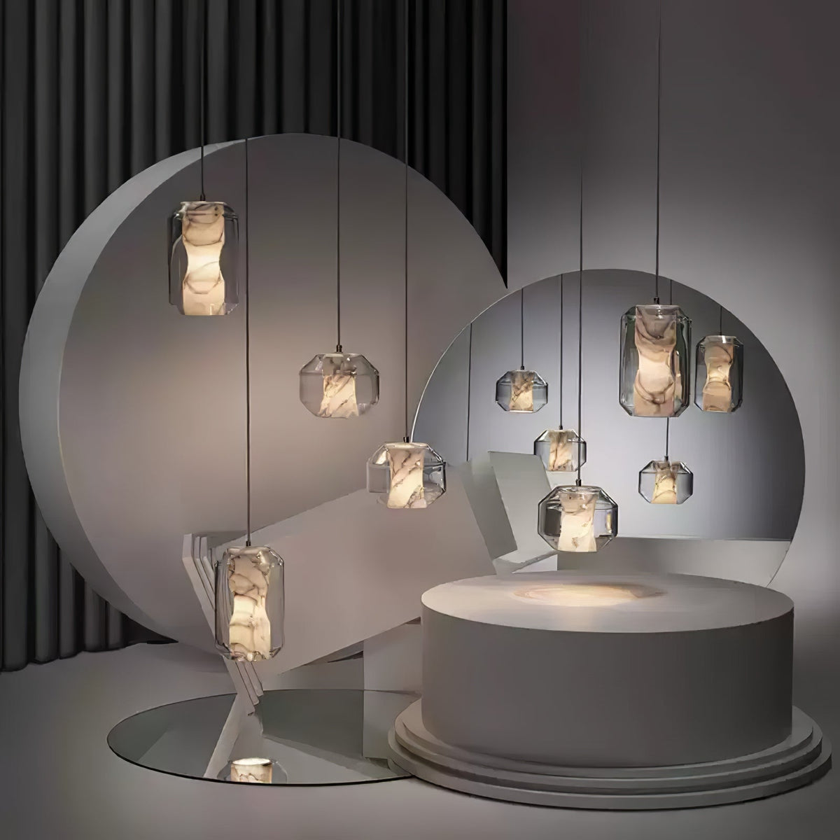 Aveneriella hanglamp albast