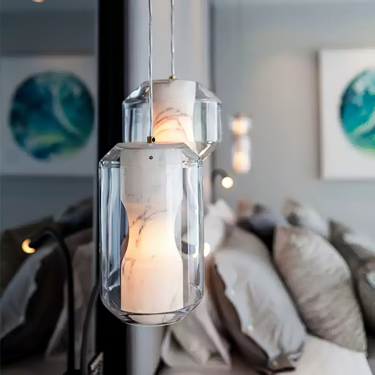 Aveneriella hanglamp albast