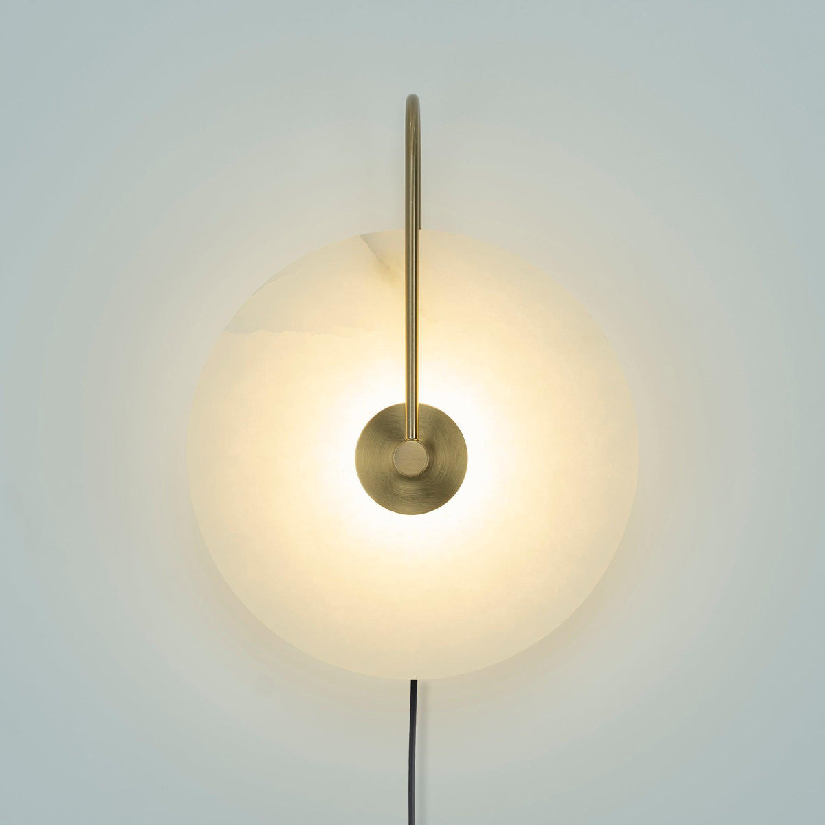 Albeaine Albast bollen wandlamp met Stekker