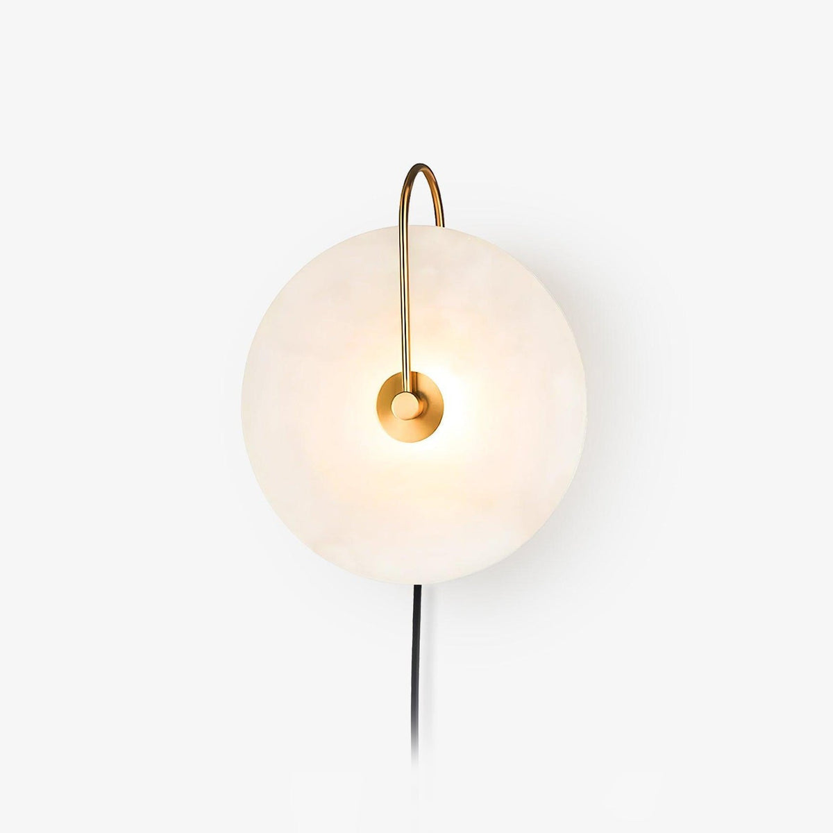Albeaine Albast bollen wandlamp met Stekker