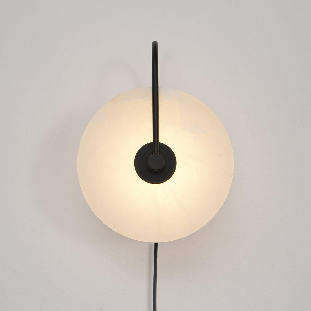 Albeaine Albast bollen wandlamp met Stekker