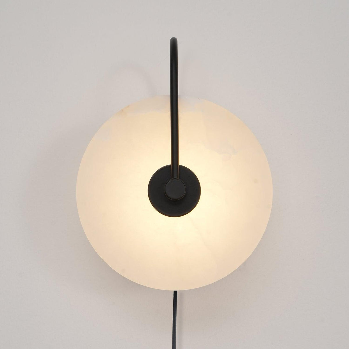 Albeaine Albast bollen wandlamp met Stekker
