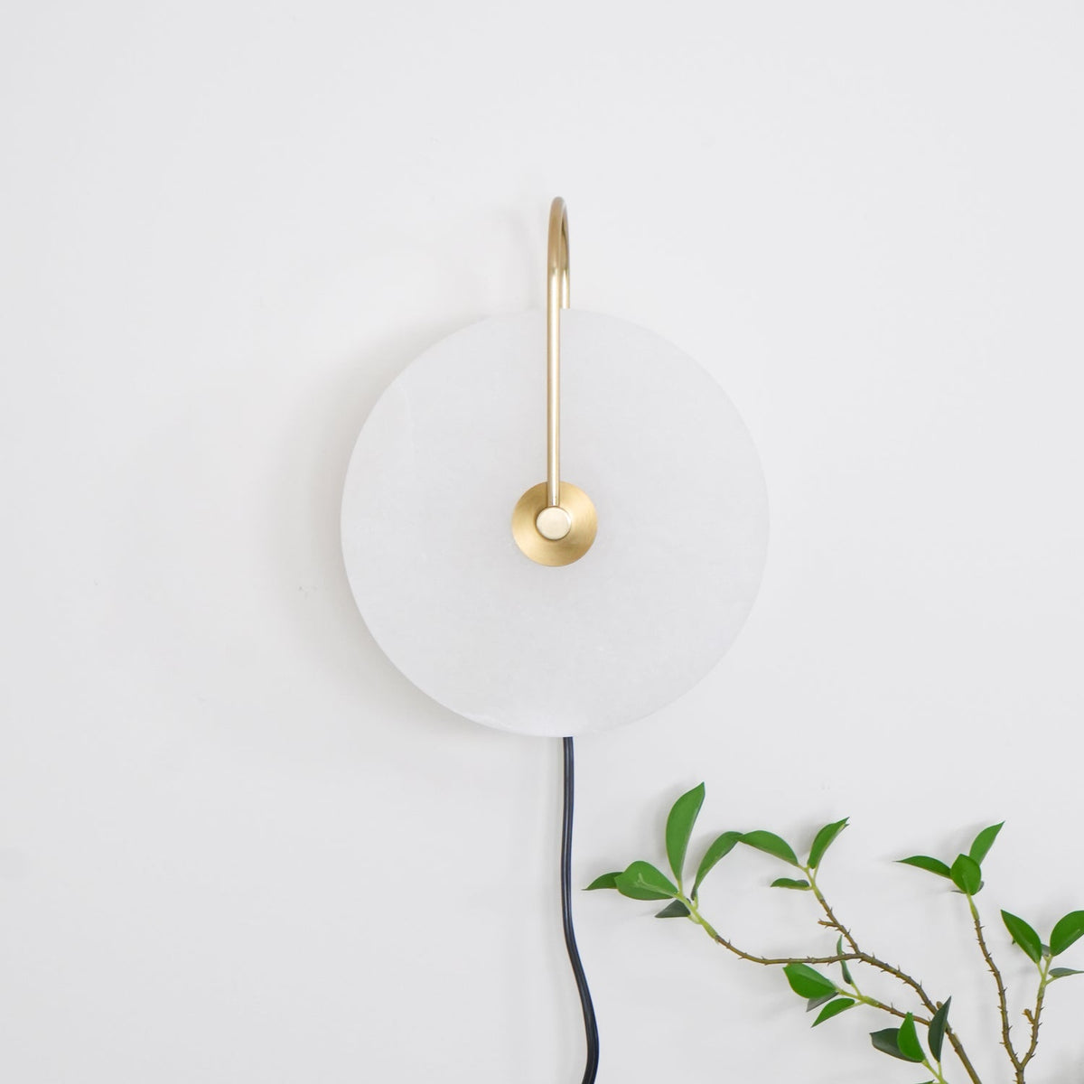 Albeaine Albast bollen wandlamp met Stekker