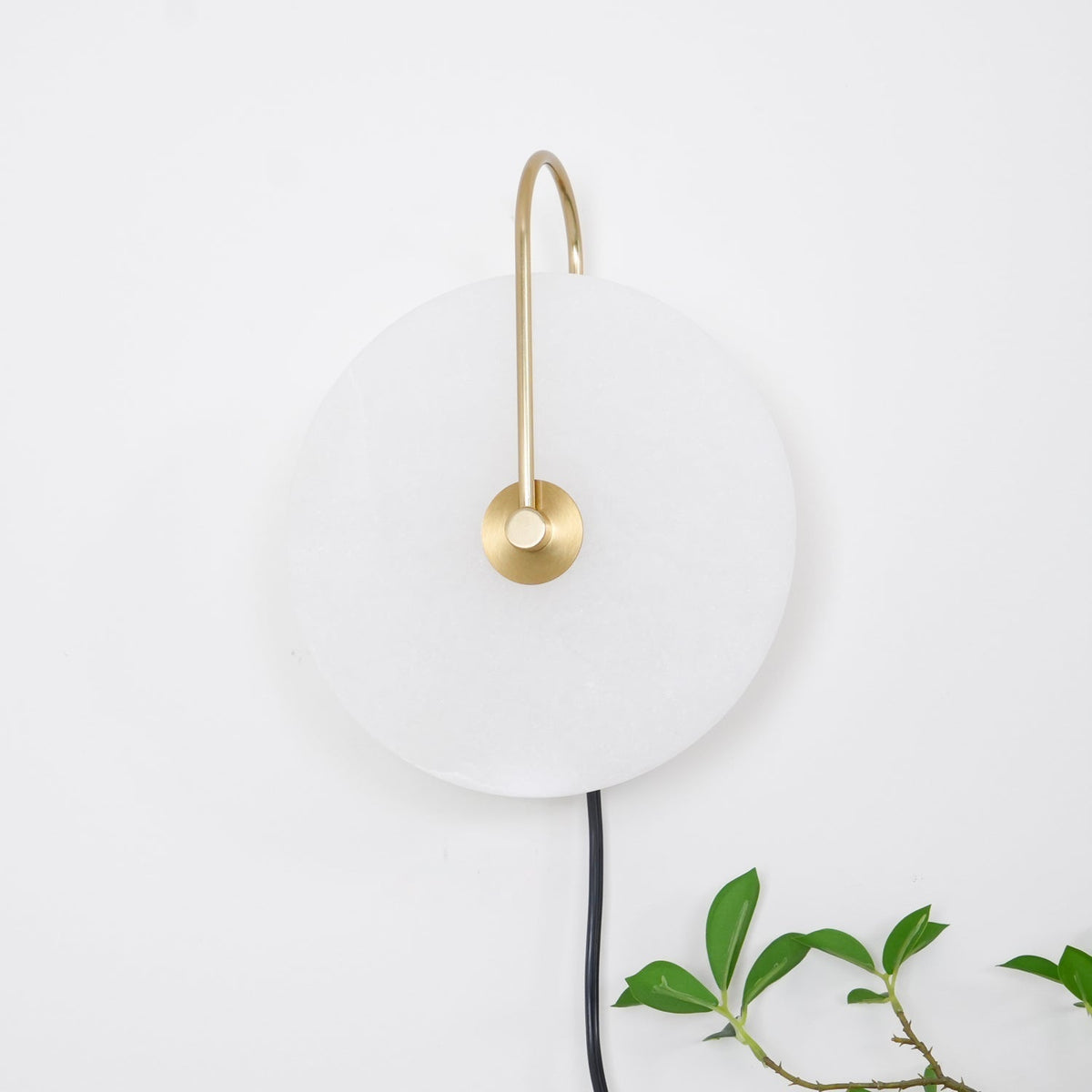 Albeaine Albast bollen wandlamp met Stekker