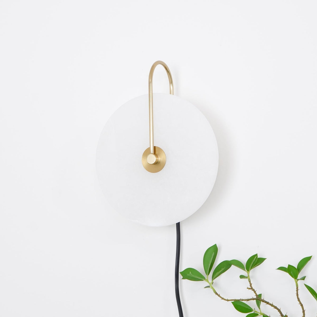 Albeaine Albast bollen wandlamp met Stekker