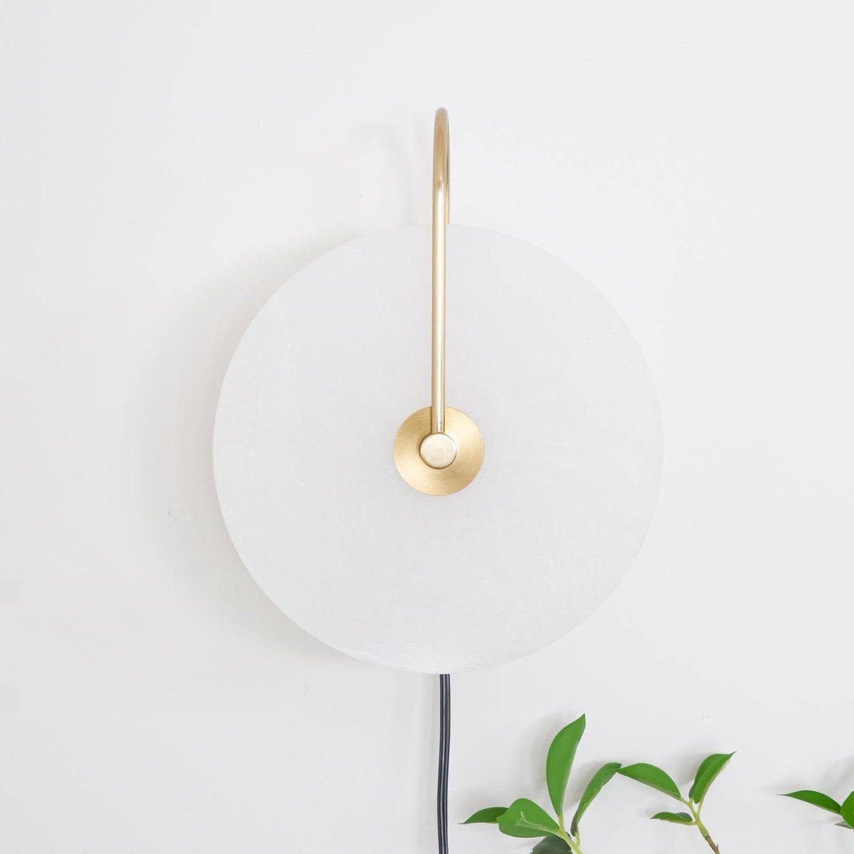 Albeaine Albast bollen wandlamp met Stekker