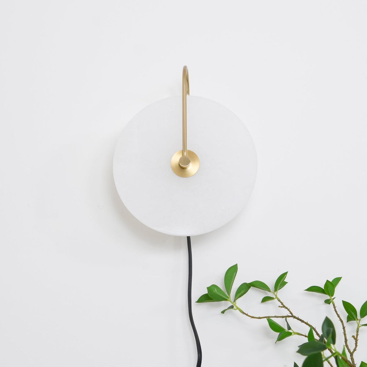 Albeaine Albast bollen wandlamp met Stekker
