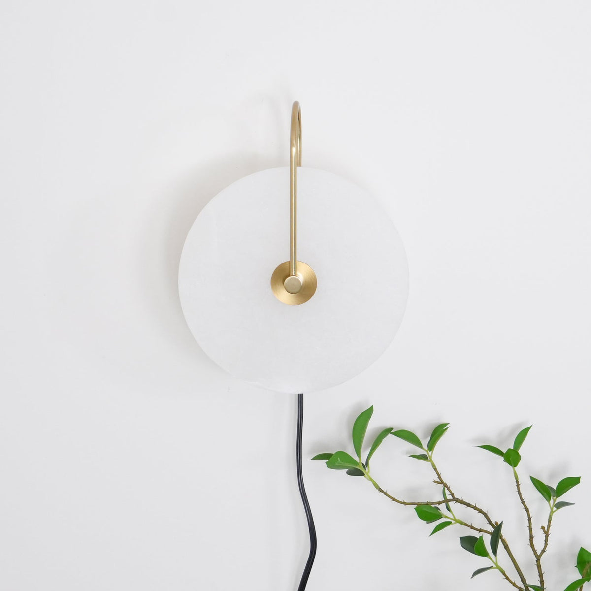Albeaine Albast bollen wandlamp met Stekker