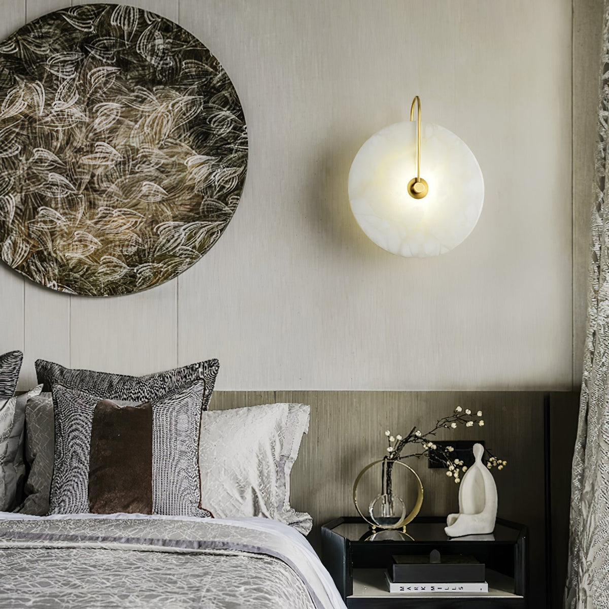 Albeenne albast bollen wandlamp