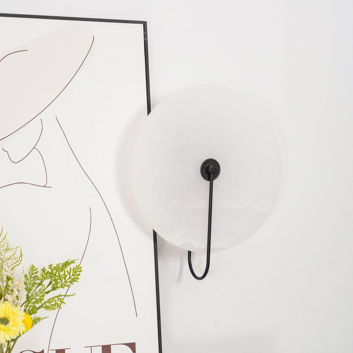 Albeenne albast bollen wandlamp