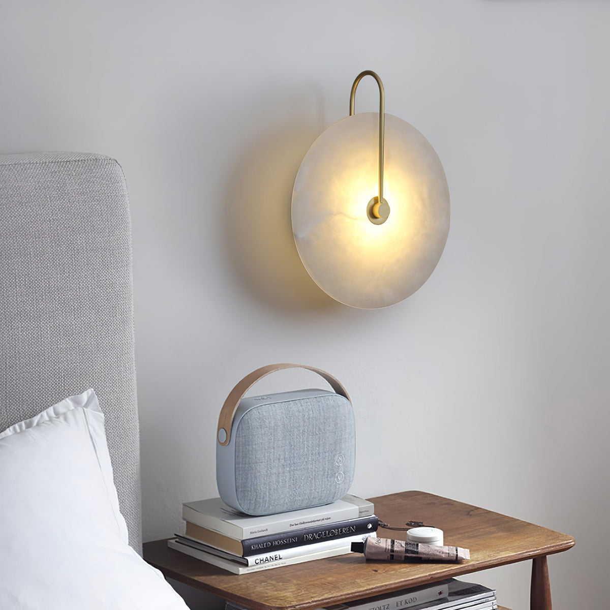 Albeenne albast bollen wandlamp