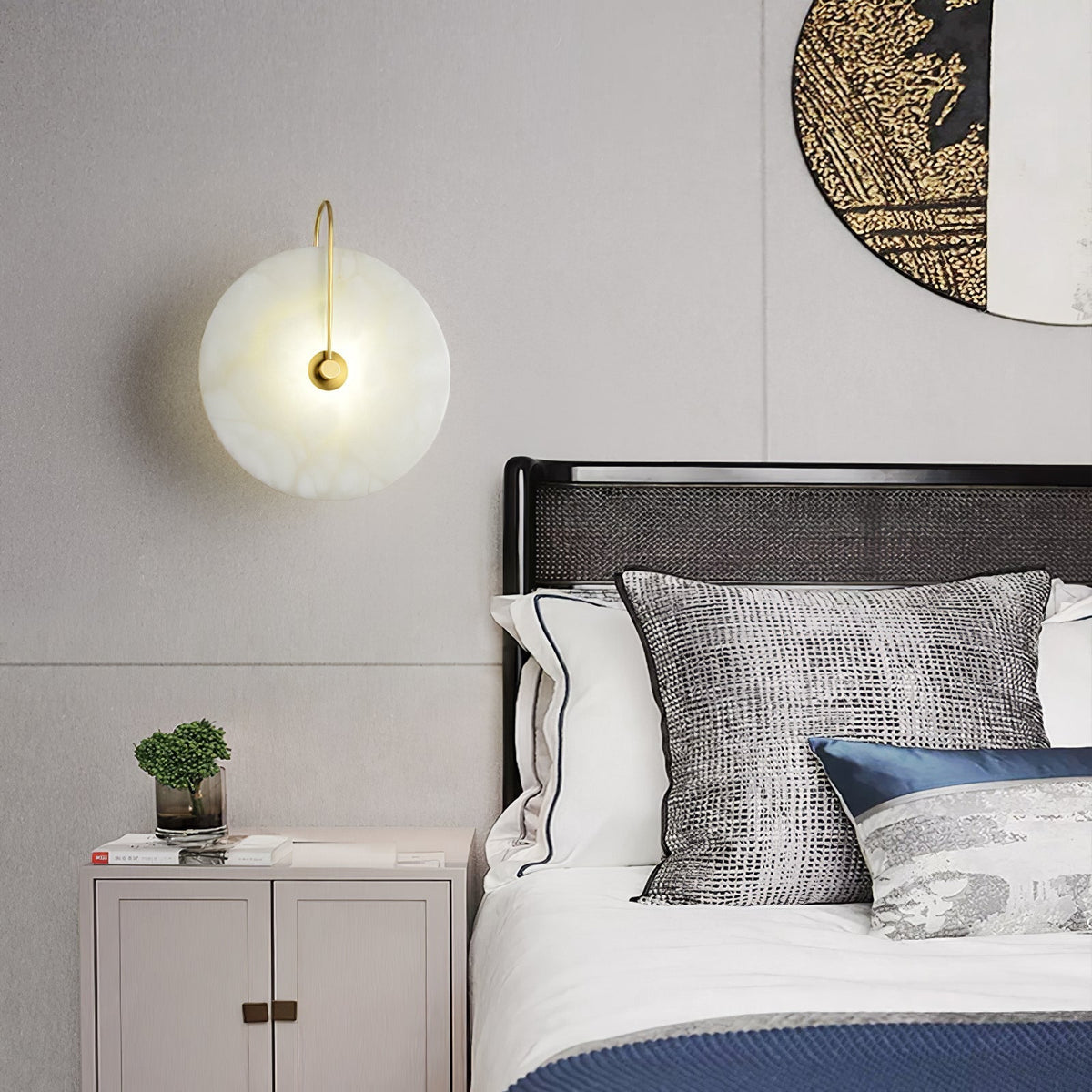 Albeenne albast bollen wandlamp