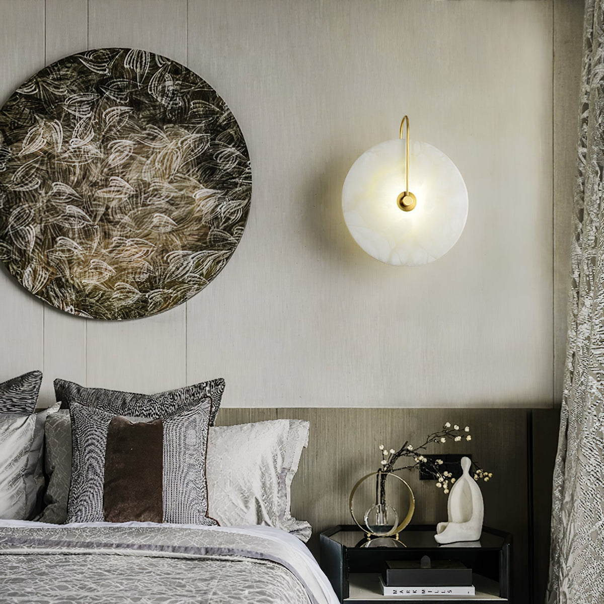 Albeenne albast bollen wandlamp