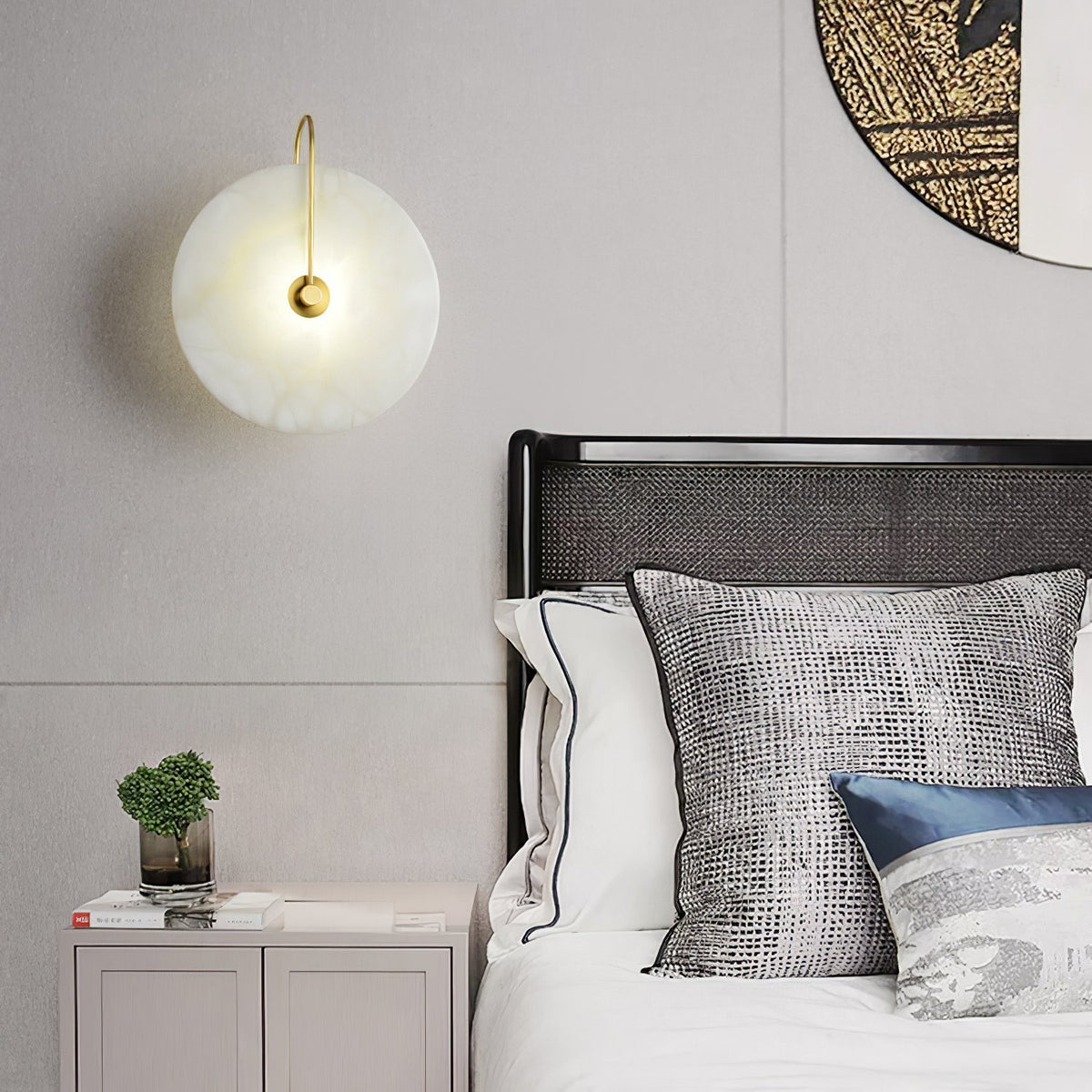 Albeenne albast bollen wandlamp