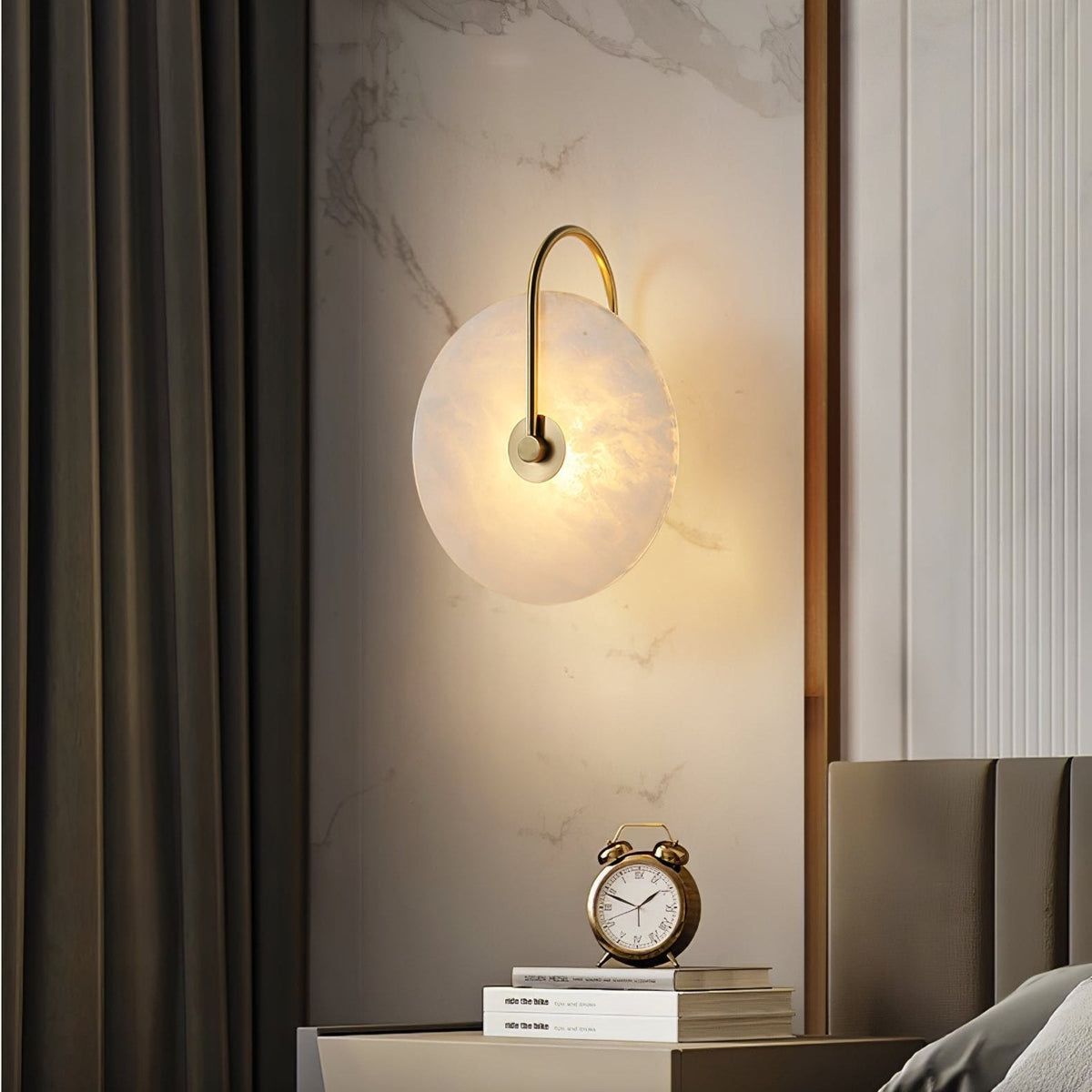 Albeenne albast bollen wandlamp
