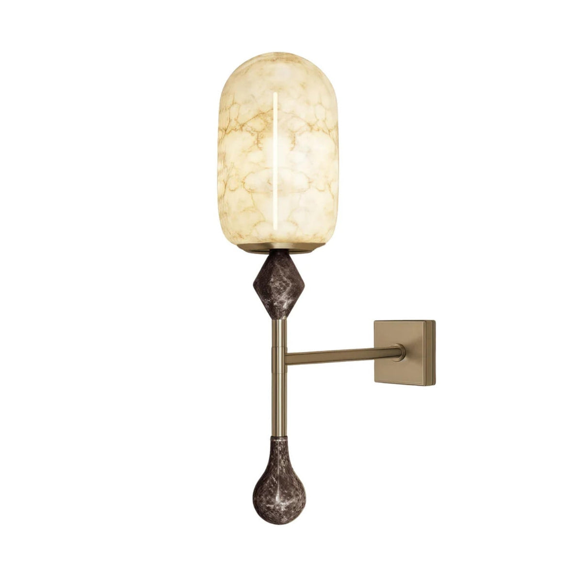 Mila Vintage Albast Dubbele wandlamp